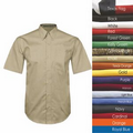 Men's 100% Cotton Premium Peach Twill Shirt - Short Sleeves